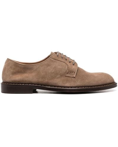 Doucal's Lace-up Suede Derby Shoes - Brown