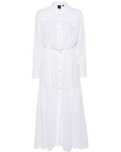 Pinko Dolce Vita Maxi Shirt Dress - White
