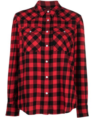 Woolrich Checked Cotton Flannel Shirt - Red