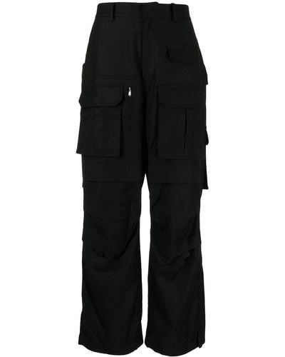 Juun.J Straight-leg Cargo Trousers - Black