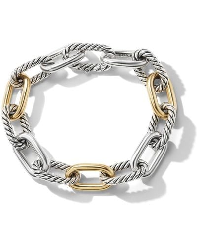 David Yurman 18kt Yellow Gold And Silver Madison 11mm Chain Bracelet - Multicolour