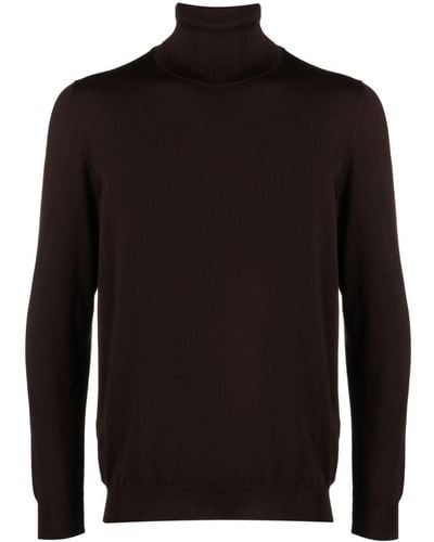 Kiton Roll-neck Fine-knit Sweater - Black