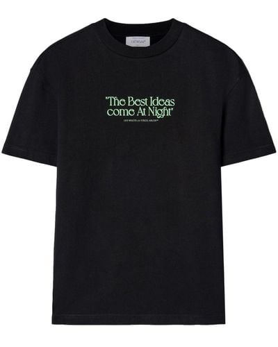 Off-White c/o Virgil Abloh Slogan-print Short-sleeve T-shirt - Black