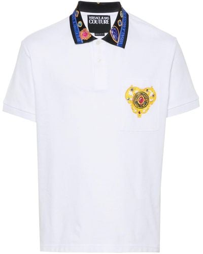 Versace Heart Couture Polo Shirt - White