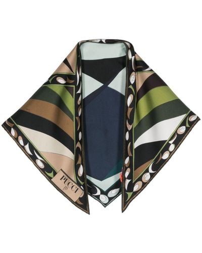Emilio Pucci Pesci-print silk scarf - Grau