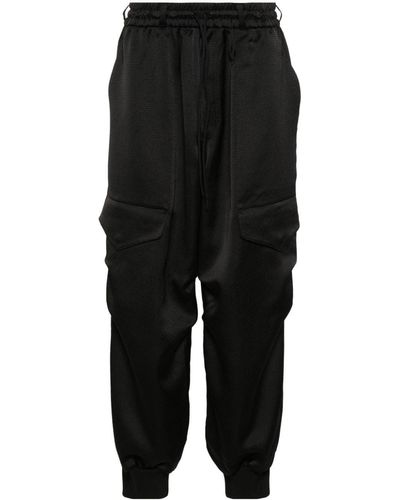 Y-3 Seersucker Cargo Broek - Zwart