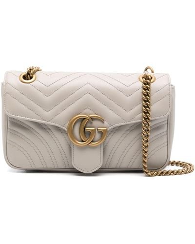 Gucci Mini GG Marmont Shoulder Bag - Natural