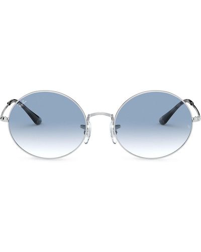 Ray-Ban Sonnenbrille mit rundem Gestell - Mettallic