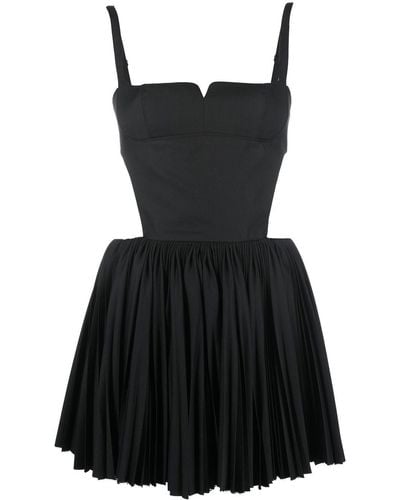 ShuShu/Tong Geplooide Mini-jurk - Zwart