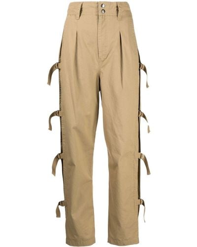 Isabel Marant Keowina High-waisted Tapered Trousers - Natural