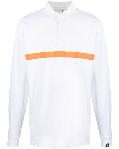 Mackintosh Horizontal-stripe Rugby Sweatshirt - White