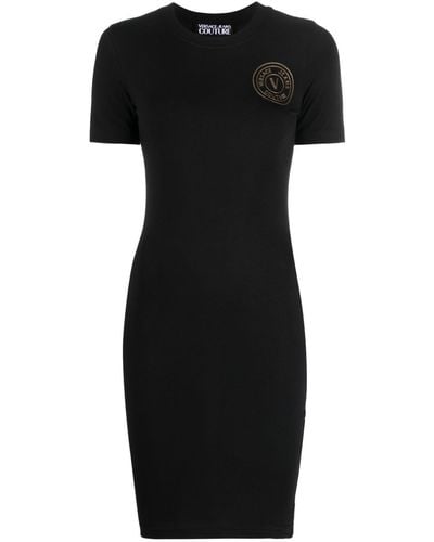 Versace Kleid mit Emblem - Schwarz