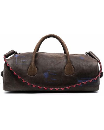 DIESEL Pult Leather Duffle Bag - Brown