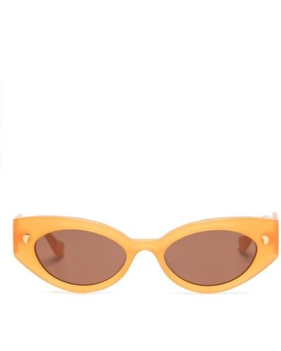 Nanushka Azalea Oval-frame Sunglasses - Pink