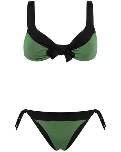 Fisico Zweifarbiger Bikini - Grün