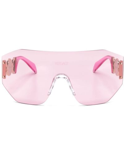 Versace Medusa Biggie Mask-frame Sunglasses - Pink