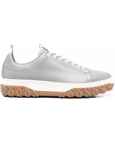 Thom Browne Court Lace-up Sneakers - Grey