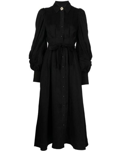 Aje. Women's Bonnie Knot Sleeve Midi-dress - Black