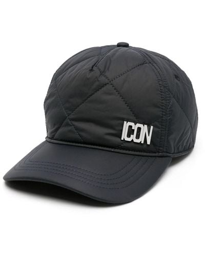 DSquared² Icon Quilted Baseball Cap - Black