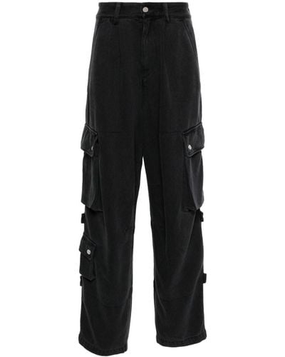 Isabel Marant Pantalon en serge Telore à poches cargo - Noir