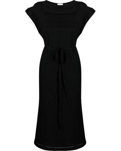 Barrie Vestido con detalles de encaje - Negro