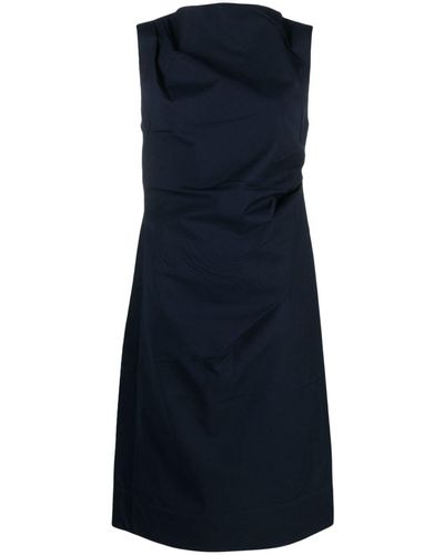 Co. Gathered Sleeveless Midi Dress - Blue