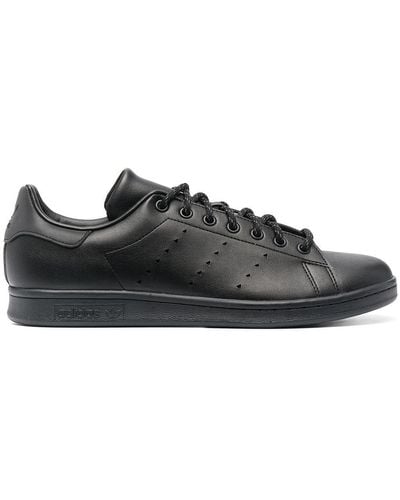adidas Pharrell Williams X Stan Smith Perforated Leather Low-top Trainers - Black