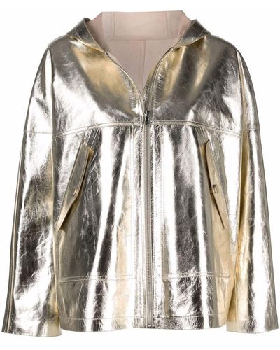 Yves Salomon Metallic-effect Hooded Jacket