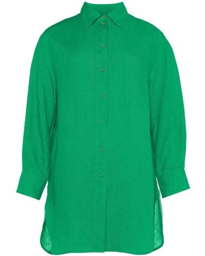 Eres Mignonette Hemdkleid aus Leinen - Grün