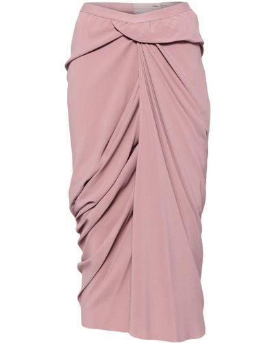 Rick Owens Wrap Silk-blend Skirt - Pink