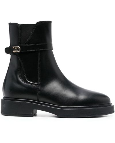 Furla Round-toe Chelsea Boots - Black