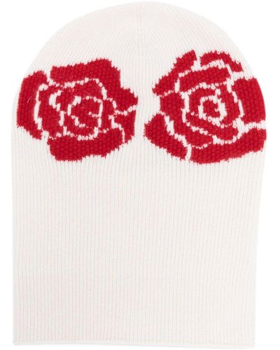 Barrie Rose-embroidered Crochet Beanie