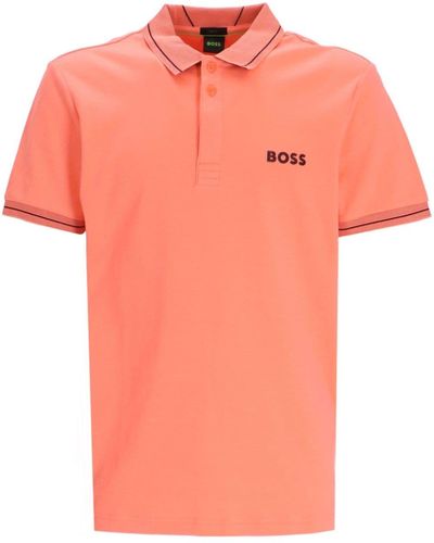 BOSS Paule 1 Katoenen Poloshirt - Oranje