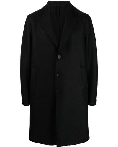 Harris Wharf London Manteau en laine à simple boutonnage - Noir
