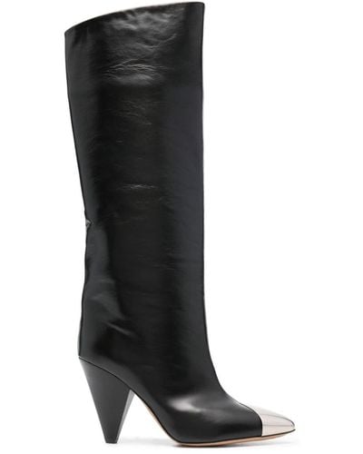 Isabel Marant Lilezio 95mm Leather Knee-high Boots - Black
