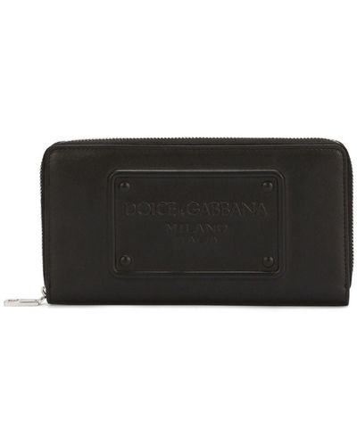 Dolce & Gabbana Portafoglio con logo goffrato - Nero