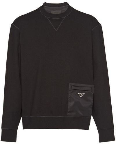 Prada Pocket-detail Sweatshirt - Black