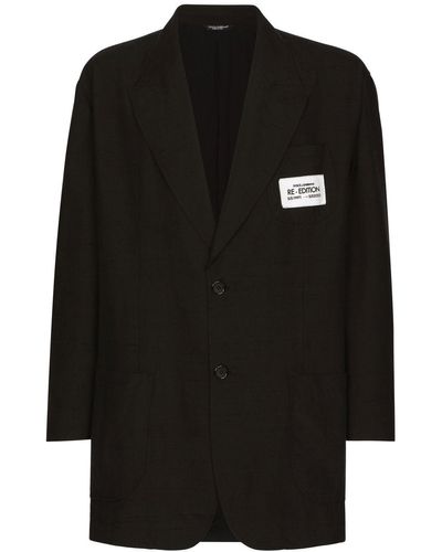Dolce & Gabbana ロゴパッチ ジャケット - ブラック