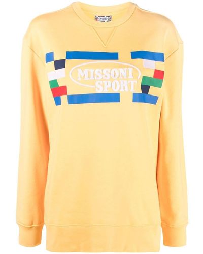 Missoni Logo-print Cotton Sweatshirt - Blue