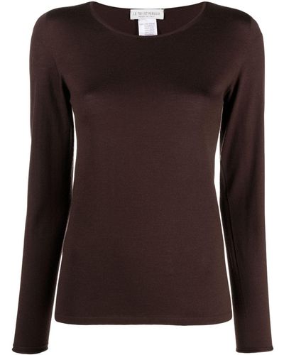 Le Tricot Perugia Crew-neck Wool Jumper - Brown