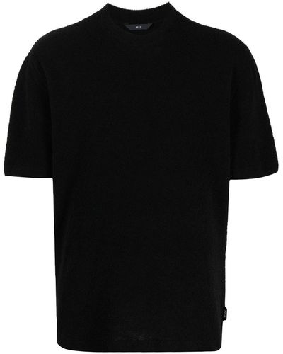 Hevò Knitted Crew-neck T-shirt - Black