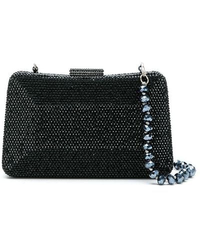 Serpui Mirela Clutch Bag With Crystals - Black