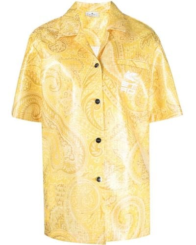 Etro Giacca-camicia con stampa paisley - Giallo