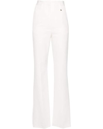 Nissa Straight-leg Crepe Pants - White