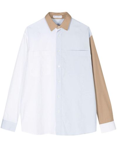 JW Anderson Colour-block Cotton Shirt - White