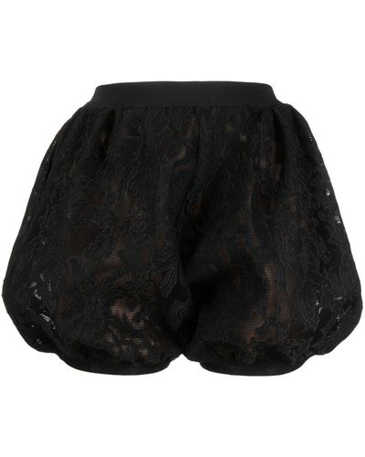 Gemy Maalouf Corded Lace Puffball Shorts - Black