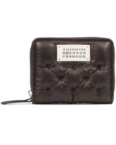 Maison Margiela Numbers-motif Padded Leather Wallet - Black