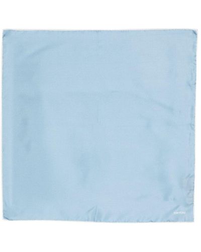 Tom Ford シルクポケットチーフ - ブルー