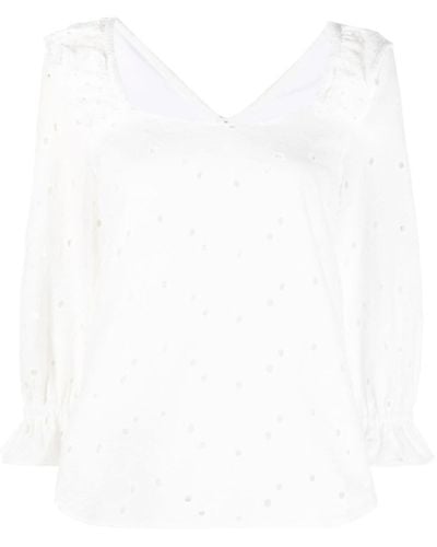 PS by Paul Smith Broderie-anglaise Cotton Blouse - White