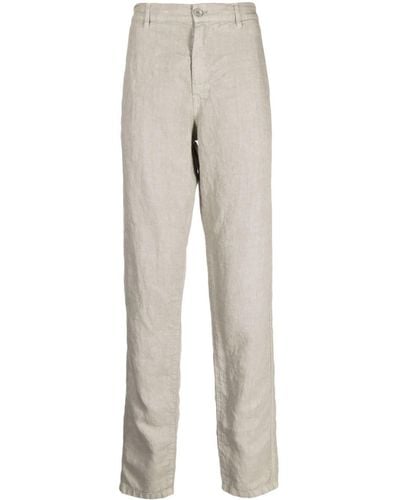 Aspesi Straight-leg Linen Pants - Grey